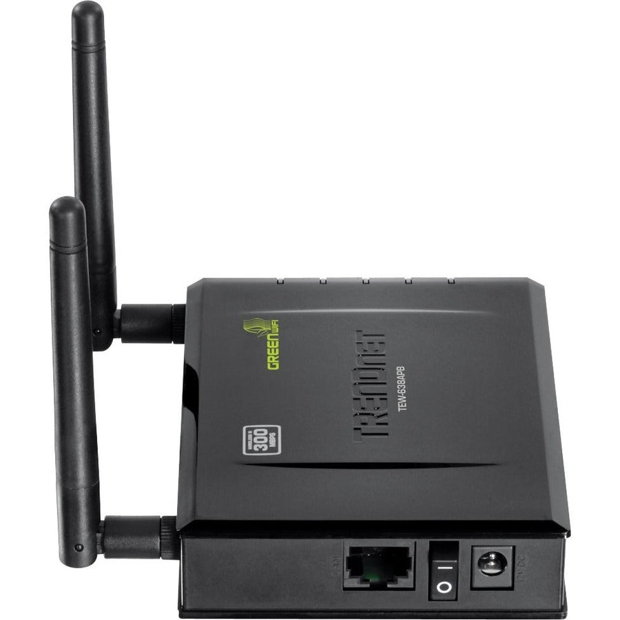 TRENDnet Wireless N300 2T2R Antennes détachables ; Point d'accès; 2,4 GHz 300 Mbit/s ; 802.11b/g/n ; AP/WDS/Client/Pont ; 2x2 dBi ; TEW-638APB TEW-638APB