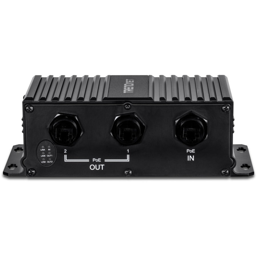 TRENDnet 2-Port Industrial Outdoor Gigabit UPoE Extender, Extends 100m- Total Distance Up to 200m (656'), Supports PoE (15.4W), PoE+(30W), UPoE(60W), IP67 Housing, TI-EU120 TI-EU120