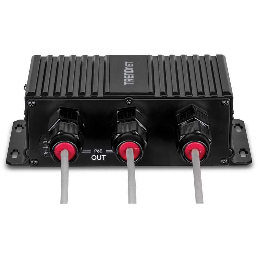 TRENDnet 2-Port Industrial Outdoor Gigabit UPoE Extender, Extends 100m- Total Distance Up to 200m (656'), Supports PoE (15.4W), PoE+(30W), UPoE(60W), IP67 Housing, TI-EU120 TI-EU120