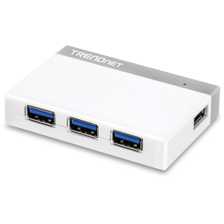 TRENDnet 4-Port USB 3.0 Compact Mini Hub with Built in USB 3.0 Cable, Plug & Play, Compatible with: Linux, Windows, Mac, Nintendo Switch, Backwards Compatible with USB 2.0, TU3-H4E TU3-H4