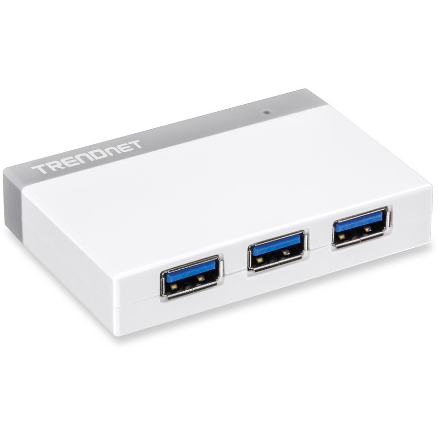 TRENDnet 4-Port USB 3.0 Compact Mini Hub with Built in USB 3.0 Cable, Plug & Play, Compatible with: Linux, Windows, Mac, Nintendo Switch, Backwards Compatible with USB 2.0, TU3-H4E TU3-H4