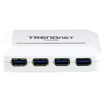 TRENDnet 4-Port USB 3.0 Compact Mini Hub with Built in USB 3.0 Cable, Plug & Play, Compatible with: Linux, Windows, Mac, Nintendo Switch, Backwards Compatible with USB 2.0, TU3-H4E TU3-H4