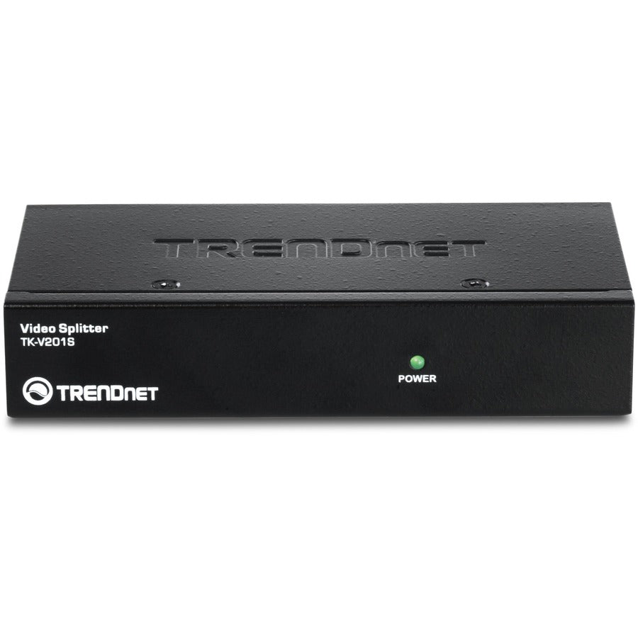 TRENDnet 2-Port Stackable Video Splitter, Video Resolution up to 1920 x 1440, Cascade up to 3 units, Support VGA, SVGA, Multisync Display, TK-V201S TK-V201S