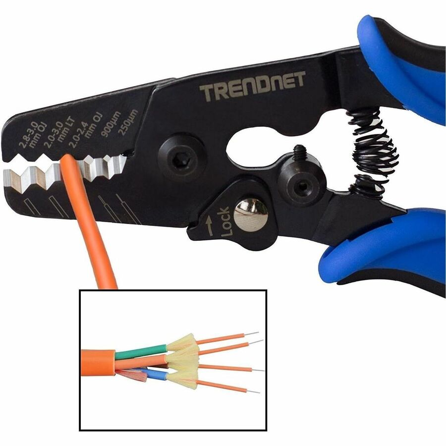 TRENDnet Fiber Optic Stripping Tool, Strips Outer Jackets/ Loose Tubes/Acrylic Coating/Buffer Insulation,Heavy Duty Carbon Steel, TC-FST TC-FST