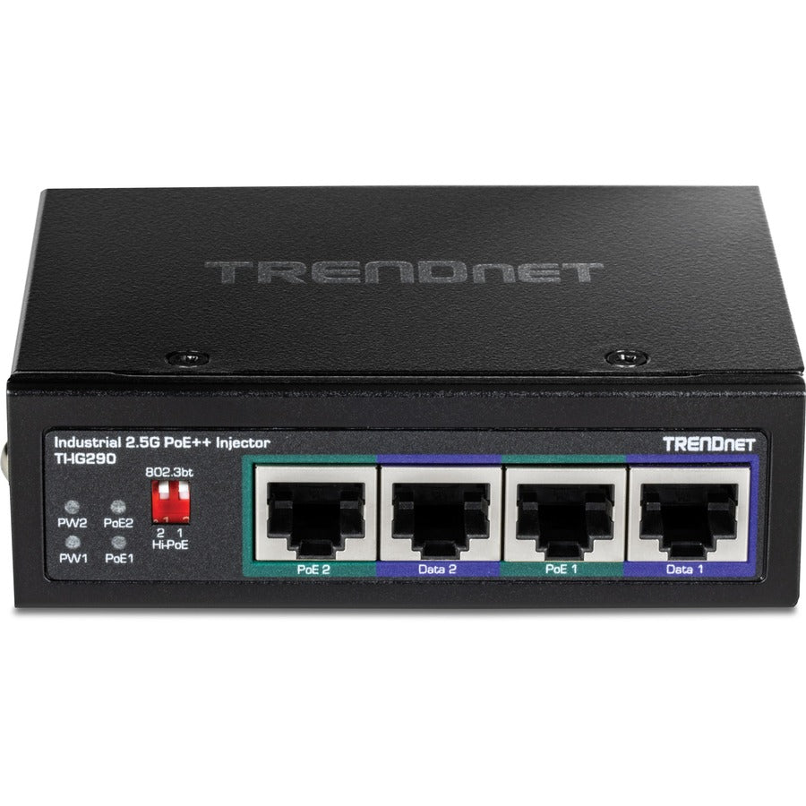 TRENDnet 95W 2-Port Industrial 2.5G PoE++ Injector TI-IG290