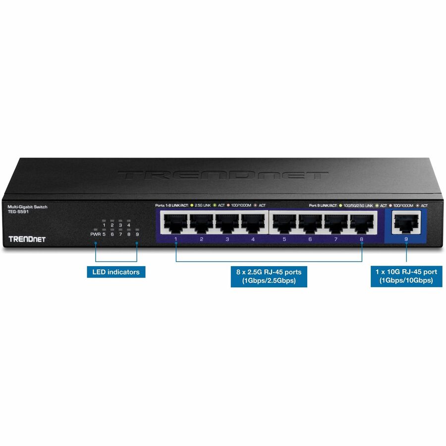 TRENDnet 9-Port Multi-Gig Switch TEG-S591