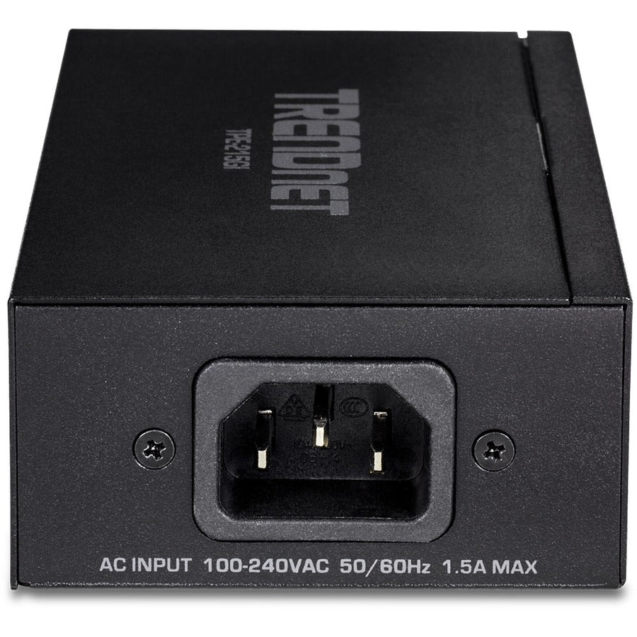 TRENDnet 2.5G PoE+ Injector, TPE-215GI, PoE (15.4W) or PoE+ (30W), Converts a non-PoE Port to a PoE+ 2.5G Port, 2.5GBASE-T Compliant, Integrated Power Supply, Network a PoE device up to 100m (328 ft.) TPE-215GI