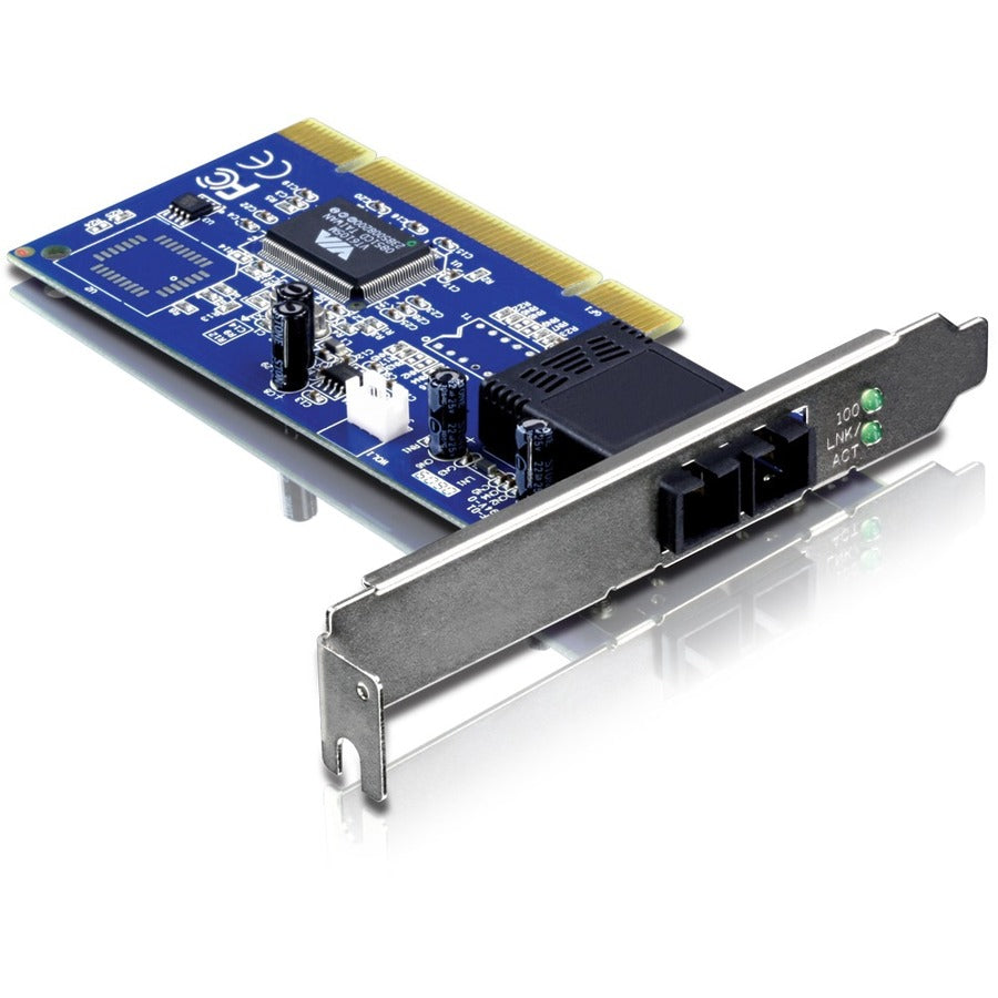 TRENDnet 100Base Multi-Mode SC Fiber-to-PCI Adapter; Up to 2km; IEE 802.3x; 802.1Q; TE100-PCIFC TE100-PCIFC