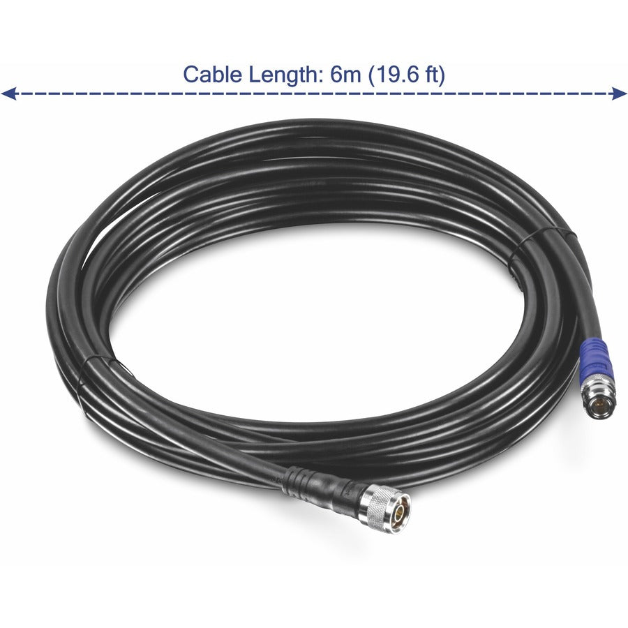 TRENDnet LMR-LW400 Low Loss N-Type Male to N-Type Female Cable, 6m (19.6 ft.), 2.4/5GHz Compatible, TEW-L406 TEW-L406