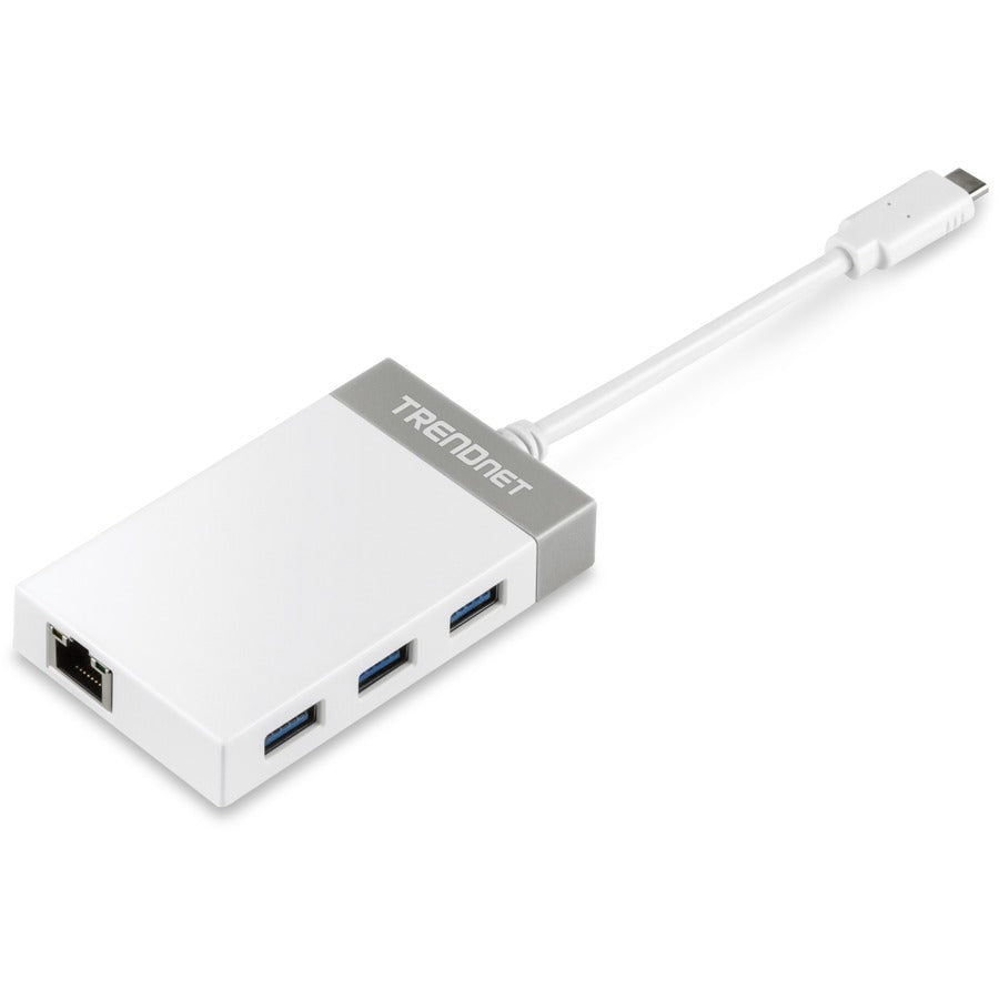 TRENDnet USB-C to Gigabit Adapter Hub, 12.7 cm (5) for Windows, Mac OS, MacBook and Surface Pro, TUC-ETGH3 TUC-ETGH3