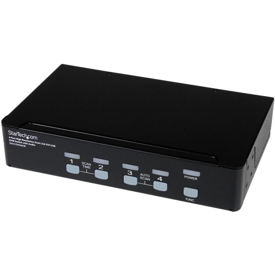 StarTech.com Commutateur KVM USB DVI double liaison haute résolution 4 ports avec audio SV431DVIUAHR