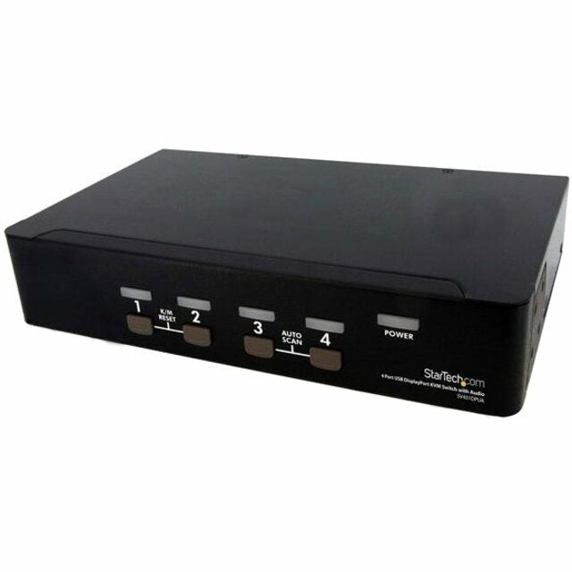 StarTech.com 4 Port USB DisplayPort KVM Switch with Audio SV431DPUA