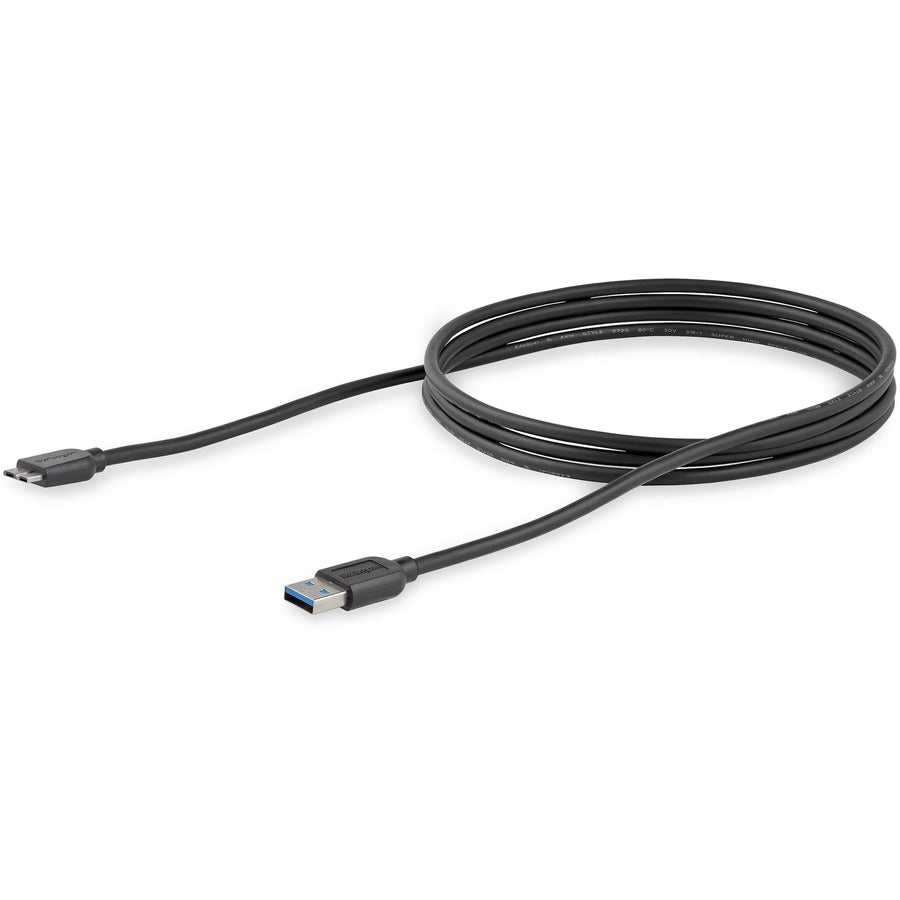 StarTech.com Câble fin SuperSpeed ​​USB 3.0 A vers Micro B de 2 m - M/M USB3AUB2MS