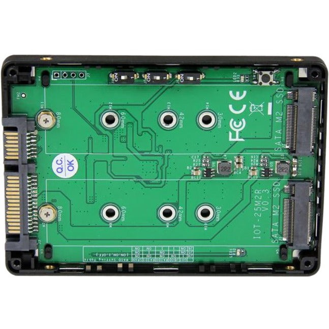 StarTech.com Adaptateur SATA double M.2 avec RAID - Convertisseur d'adaptateur RAID 2x M.2 SSD vers SATA 2,5 pouces (6 Gbit/s) avec prise en charge TRIM 25S22M2NGFFR