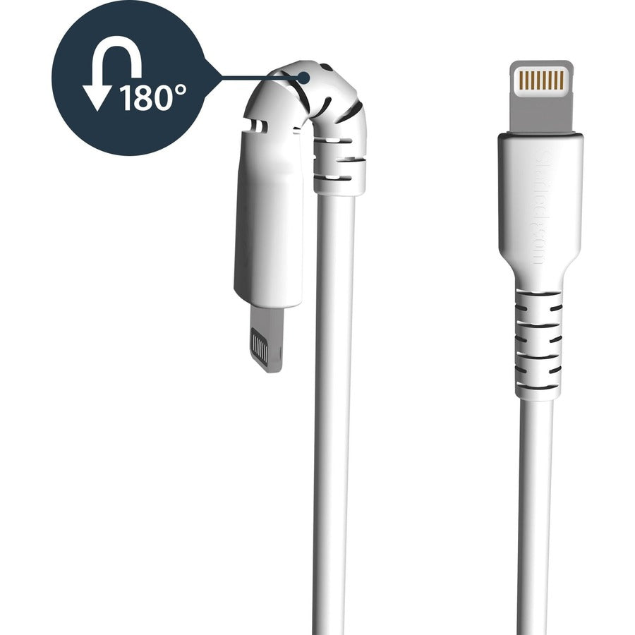 StarTech.com Câble USB-A vers Lightning blanc durable de 1 m, câble de charge/synchronisation robuste et robuste pour Apple iPhone/iPad certifié MFi RUSBLTMM1M