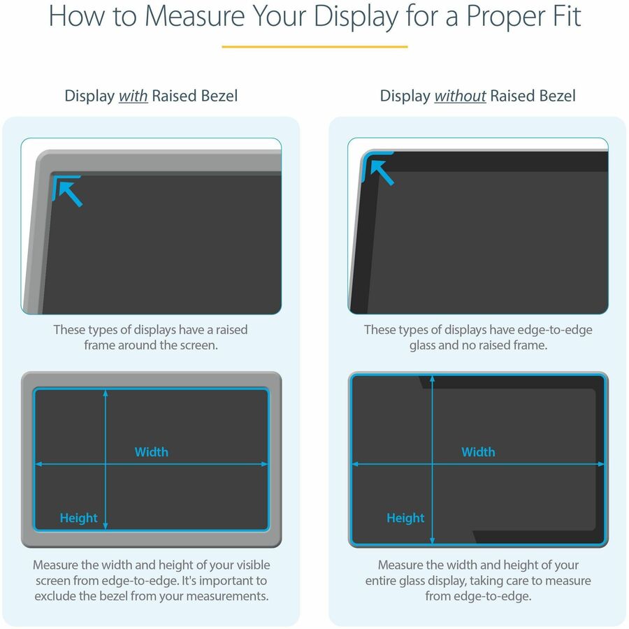 StarTech.com 19-inch 5:4 Computer Monitor Privacy Filter, Anti-Glare Privacy Screen w/51% Blue Light Reduction, +/- 30 deg. View Angle 1954-PRIVACY-SCREEN