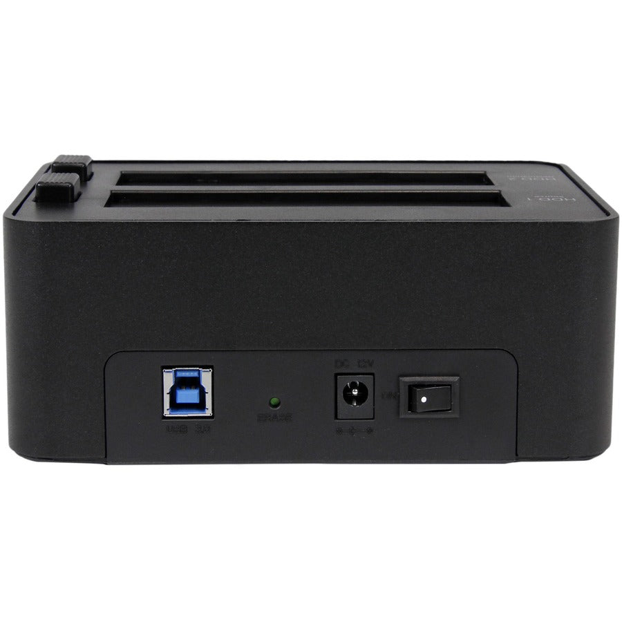 StarTech.com Duplicateur et effaceur de disque dur double baie, cloneur de disque dur/SSD SATA autonome et effaceur de disque, station d'accueil USB 3.0 vers SATA SATDOCK2REU3