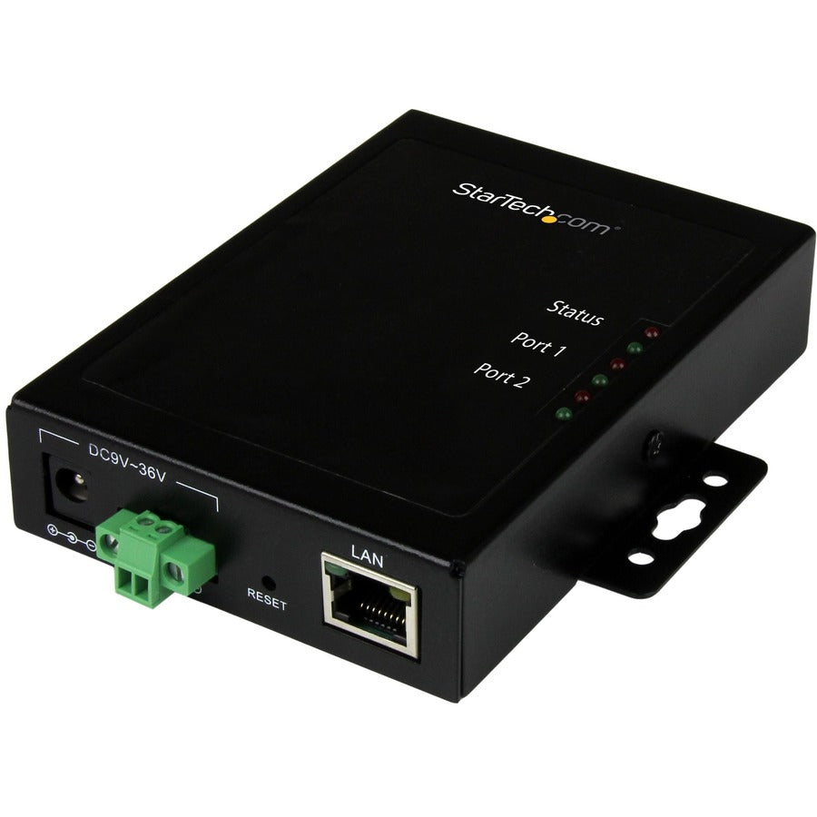 StarTech.com Serveur de périphériques Ethernet série vers IP 2 ports - RS232 - Métal et montable - Serveur de périphériques série NETRS2322P