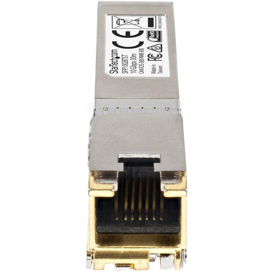 StarTech.com Module SFP+ compatible Cisco SFP-10GB-TC - 10GBASE-T - Émetteur-récepteur 10GE Gigabit Ethernet SFP+ SFP vers RJ45 Cat6/Cat5e - 30 m SFP10GBTCST