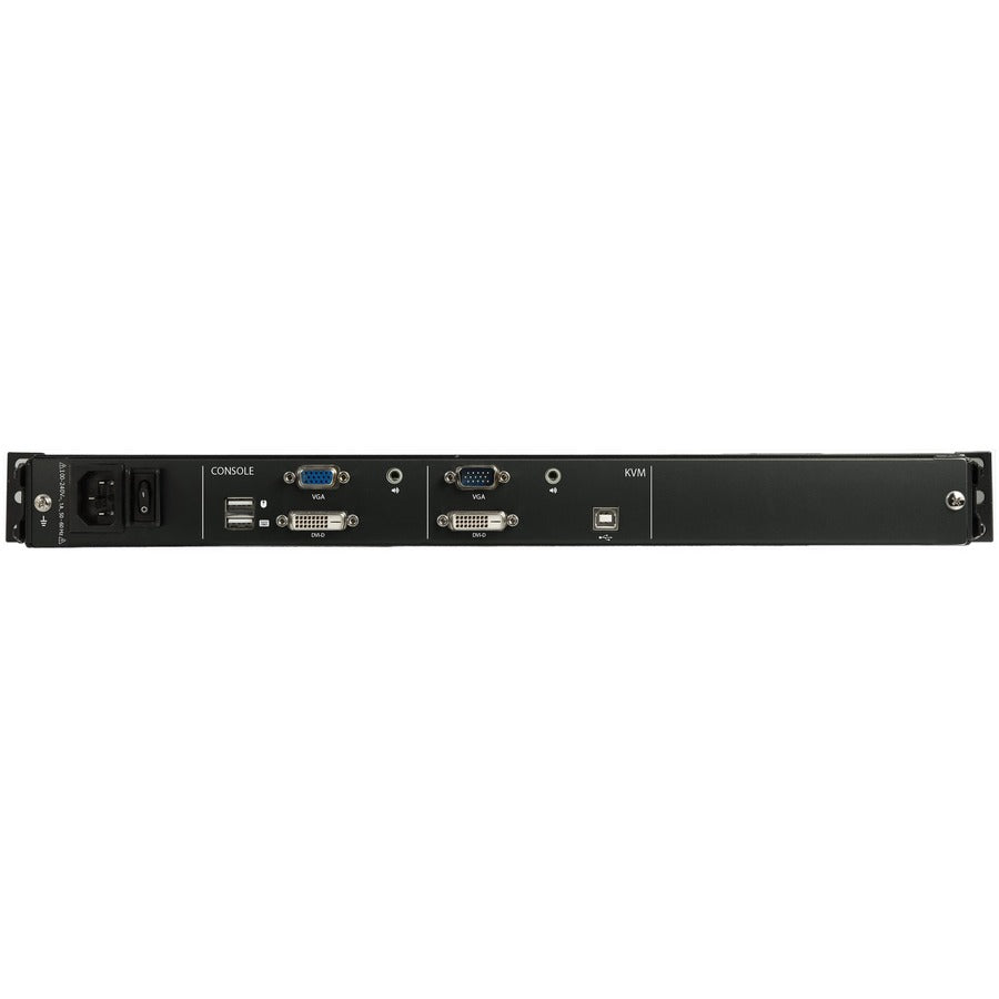 StarTech.com Console KVM à montage en rack double rail HD 1080p - KVM DVI/VGA avec moniteur LCD 17" - Tiroir rack de serveur KVM LCD 1U avec câbles Support USB RKCOND17HD