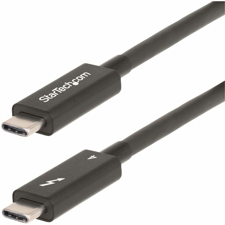 StarTech.com 6ft (2m) Active Thunderbolt 4 Cable, 40Gbps, 100W PD, 4K/8K Video, Intel-Certified, Compatible w/Thunderbolt 3/USB 3.2/DisplayPort A40G2MB-TB4-CABLE