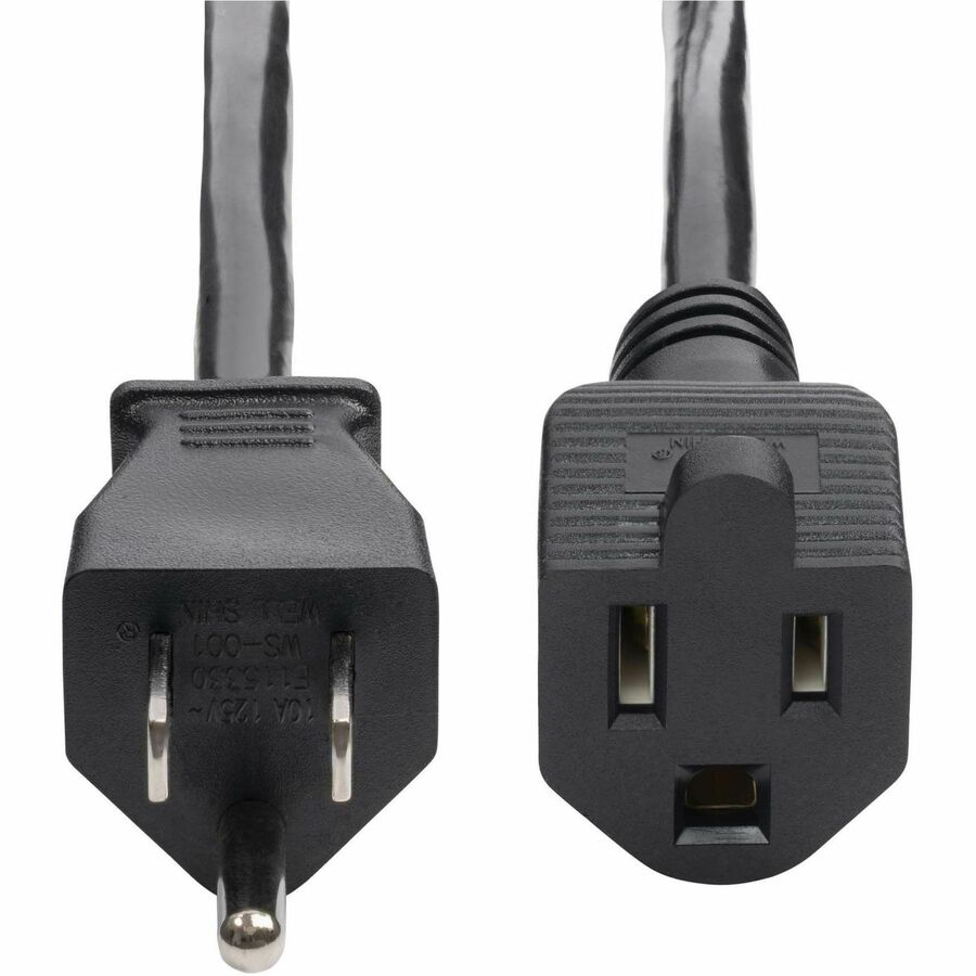 StarTech.com 10ft (3m) Power Extension Cord, NEMA 5-15P to NEMA 5-15R AC Power Cable, 10A 125V, 18AWG, UL Listed 231A-8A00-POWER-CORD