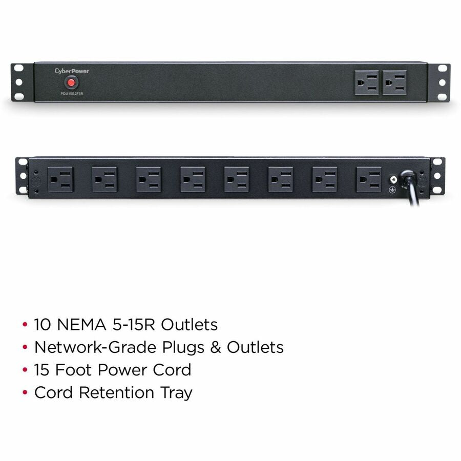 CyberPower Basic PDU15B2F8R 10-Outlets PDU PDU15B2F8R