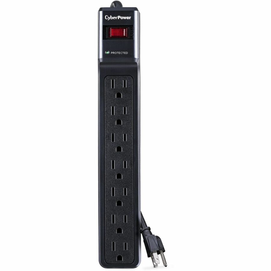 CyberPower CSB7012 Suppresseur de surtension essentiel à 7 prises avec 1 500 joules et cordon de 12 pieds - Boîtes marron uni CSB7012