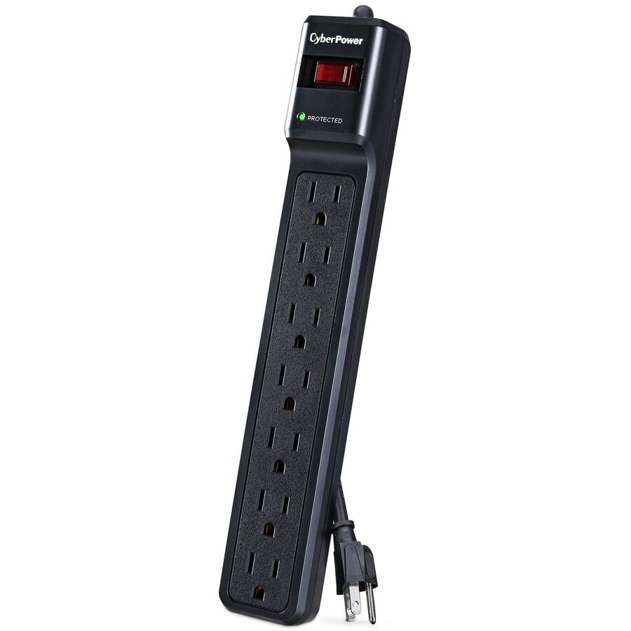 CyberPower CSB7012 Suppresseur de surtension essentiel à 7 prises avec 1 500 joules et cordon de 12 pieds - Boîtes marron uni CSB7012