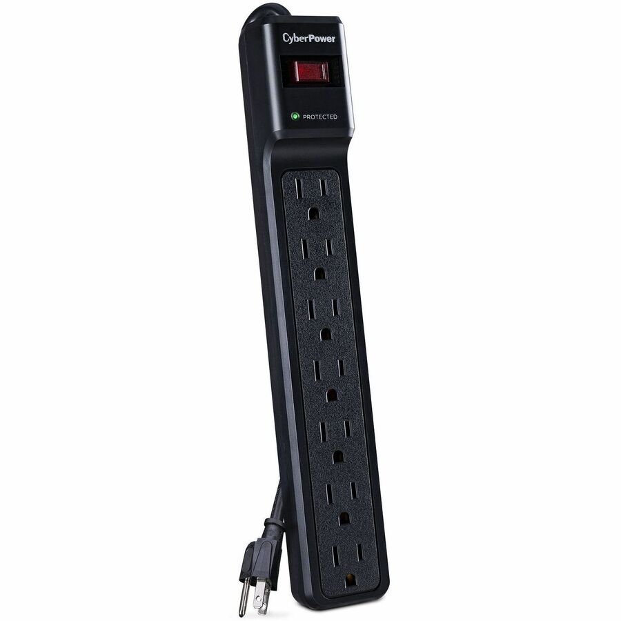 CyberPower CSB7012 Suppresseur de surtension essentiel à 7 prises avec 1 500 joules et cordon de 12 pieds - Boîtes marron uni CSB7012