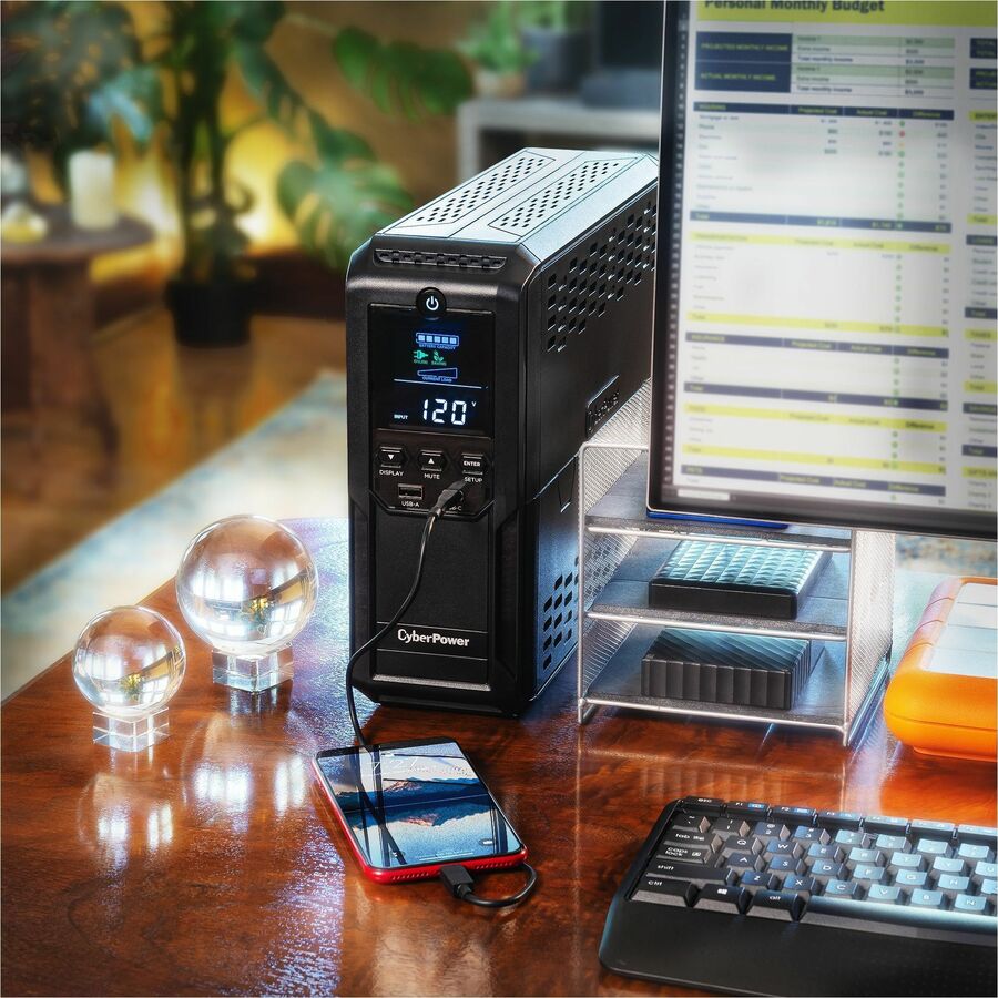 CyberPower Intelligent LCD UPS CP1350AVRLCD3 1350VA Mini-tower UPS CP1350AVRLCD3