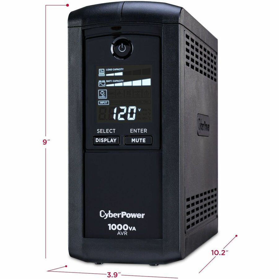 CyberPower UPS Systems CP1000AVRLCD Intelligent LCD -  Capacity: 1000 VA / 600 W CP1000AVRLCD