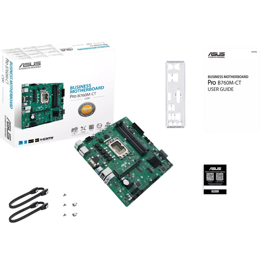 Asus Pro B760M-CT-CSM Industrial Motherboard - Intel B760 Chipset - Socket LGA-1700 - Micro ATX ProB760M-CT-CSM