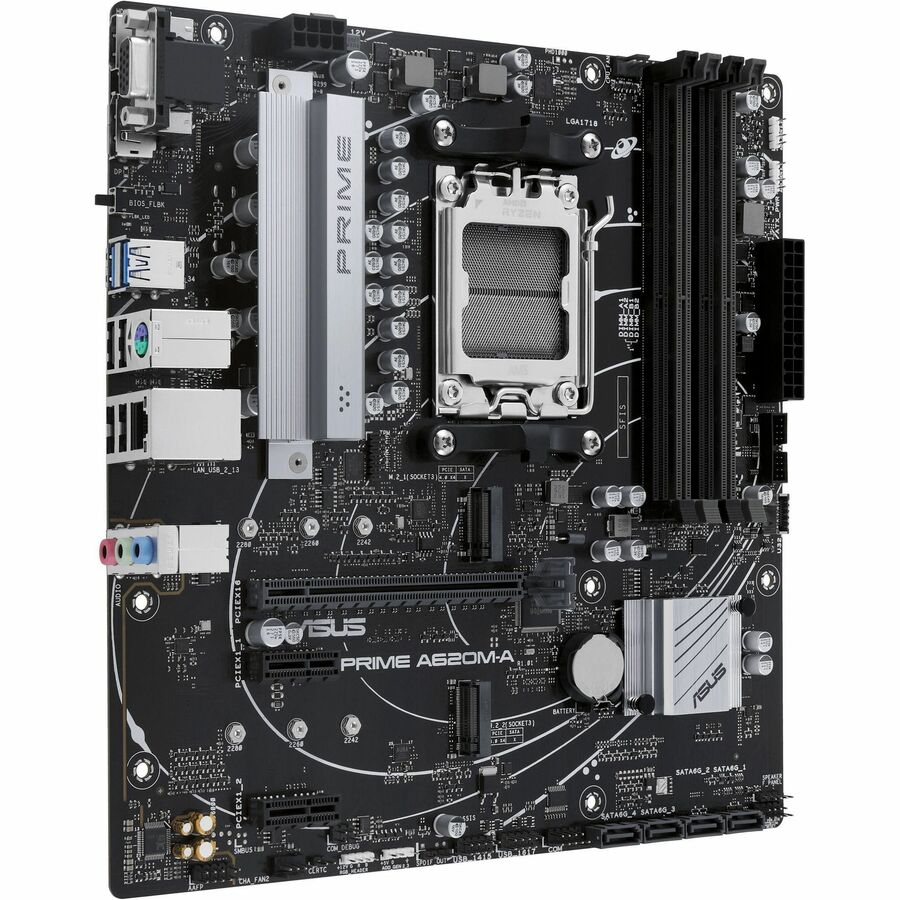 Asus Prime PRIME A620M-A-CSM Desktop Motherboard - AMD A620 Chipset - Socket AM5 - Micro ATX PRIME A620M-A-CSM