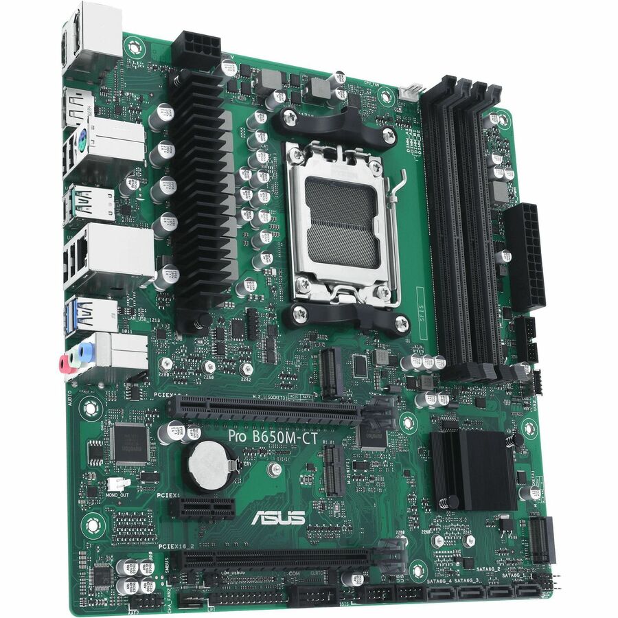 Asus Pro Pro B650M-CT-CSM Desktop Motherboard - AMD B650 Chipset - Socket AM5 - Micro ATX ProB650M-CT-CSM