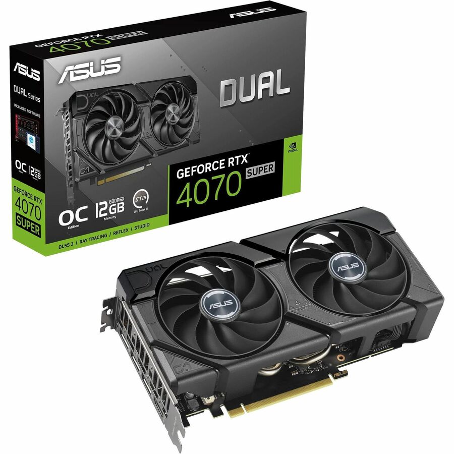 Asus NVIDIA GeForce RTX 4070 SUPER Graphic Card - 12 GB GDDR6X DUAL-RTX4070S-O12G-EVO