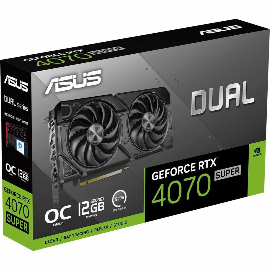 Asus NVIDIA GeForce RTX 4070 SUPER Graphic Card - 12 GB GDDR6X DUAL-RTX4070S-O12G-EVO