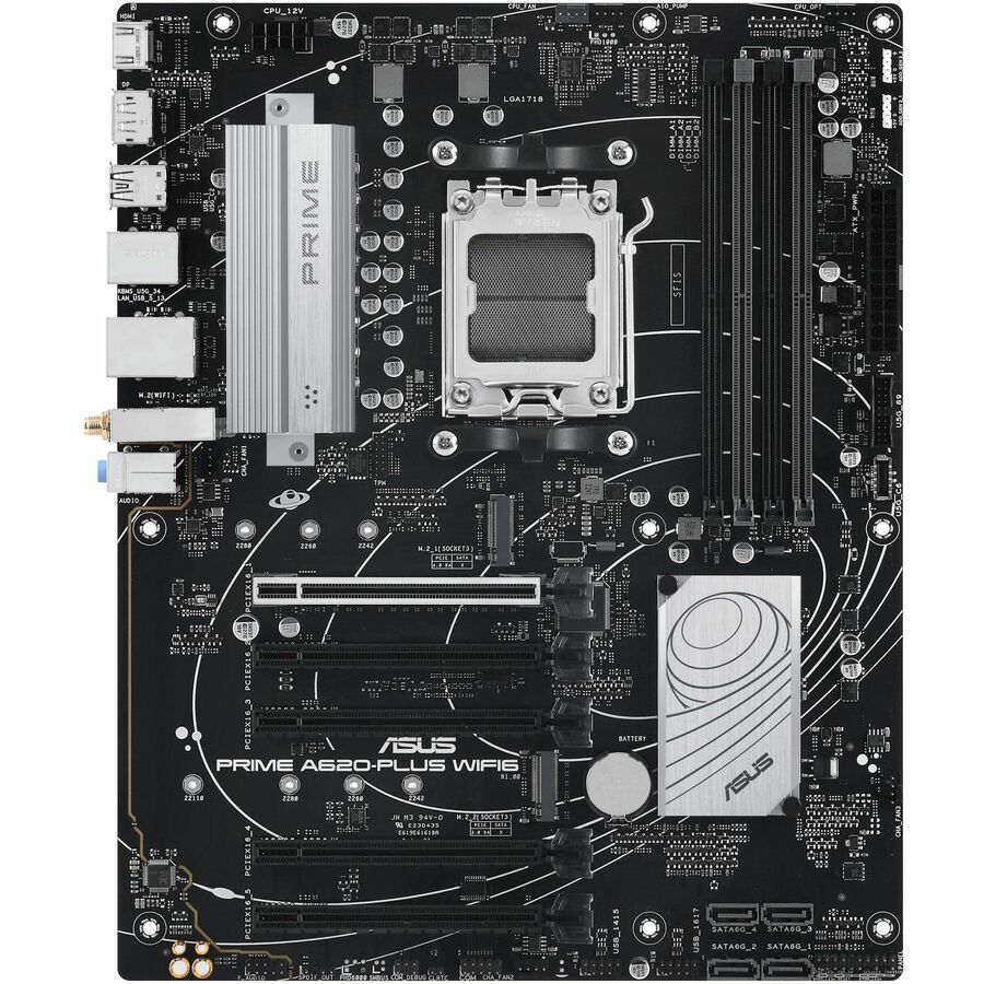 Asus Prime A620-PLUS WIFI6 Gaming Desktop Motherboard - AMD A620 Chipset - Socket AM5 - ATX PRIME A620-PLUS WIFI6