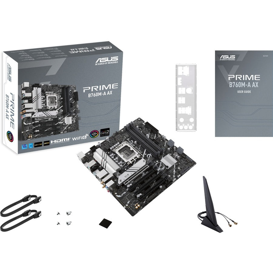 Asus Prime PRIME B760M-A AX Desktop Motherboard - Intel B760 Chipset - Socket LGA-1700 - Micro ATX PRIME B760M-A AX