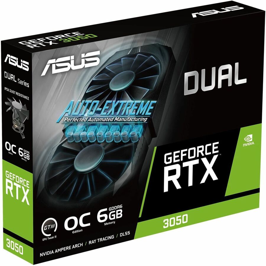 Asus NVIDIA GeForce RTX 3050 Graphic Card - 6 GB GDDR6 DUAL-RTX3050-O6G