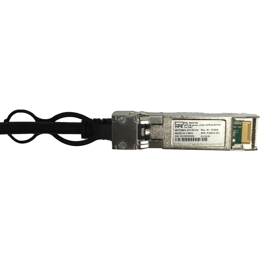 HPE M-series 25Gb SFP28 to SFP28 1m Direct Attach Copper Cable R4G19A