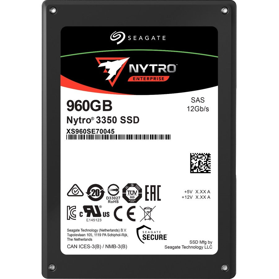 Seagate Nytro 3000 XS960SE70045 960 GB Solid State Drive - 2.5" Internal - SAS (12Gb/s SAS) XS960SE70045