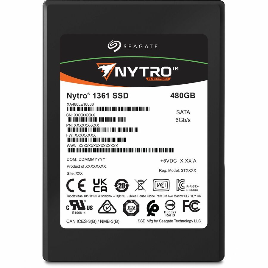 Seagate Nytro 1361 XA480LE10006 480 GB Solid State Drive - 2.5" Internal - SATA (SATA/600) - Read Intensive XA480LE10006