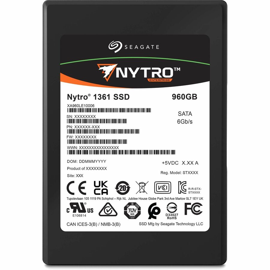 Seagate Nytro 1361 XA960LE10006 960 GB Solid State Drive - 2.5" Internal - SATA (SATA/600) - Read Intensive XA960LE10006