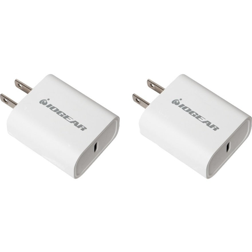 IOGEAR GearPower Compact USB-C 20W Charger 2 Pack GPAWC20W2P