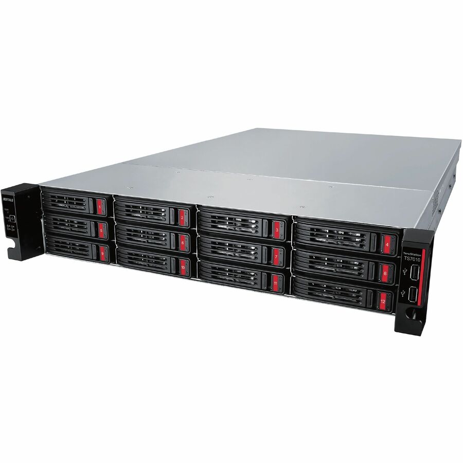 BUFFALO TeraStation 12-Bay 71210 64TB (4x16TB) High-Performance Rackmount NAS Hard Drives Included TS71210RH6404