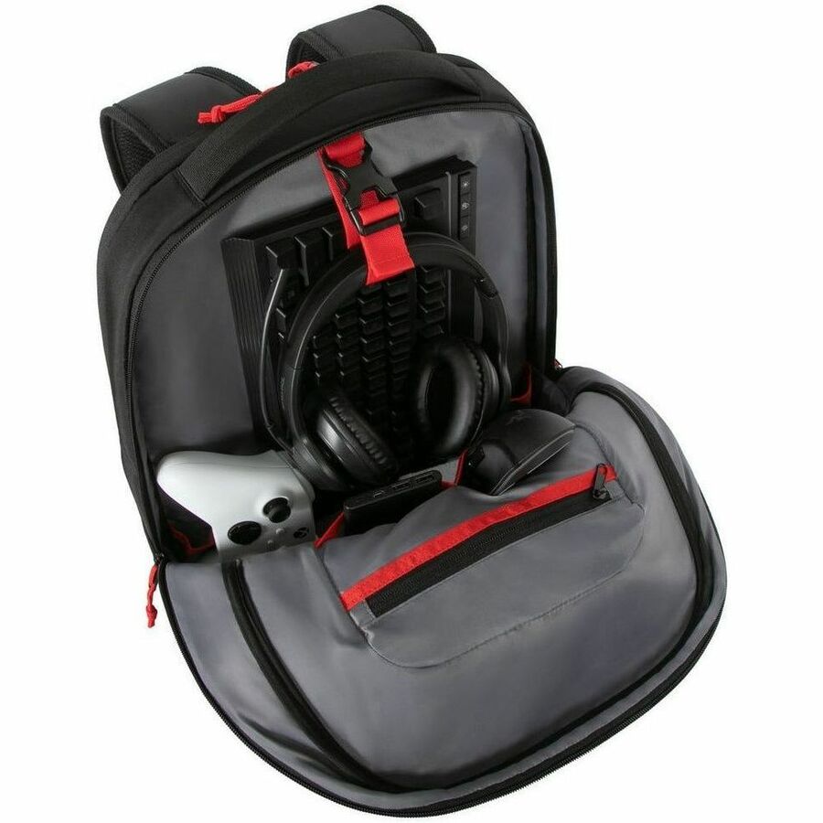 Targus Strike II TBB639GL Carrying Case (Backpack) for 17" to 18" Notebook - Black/Red TBB639GL