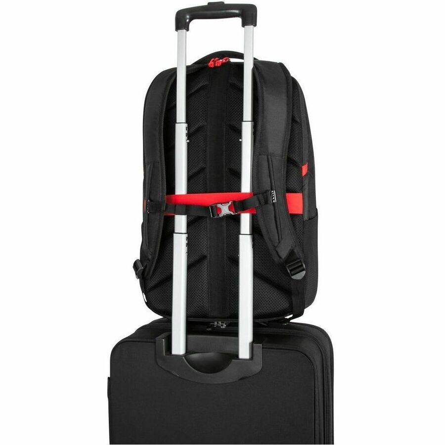 Targus Strike II TBB639GL Carrying Case (Backpack) for 17" to 18" Notebook - Black/Red TBB639GL