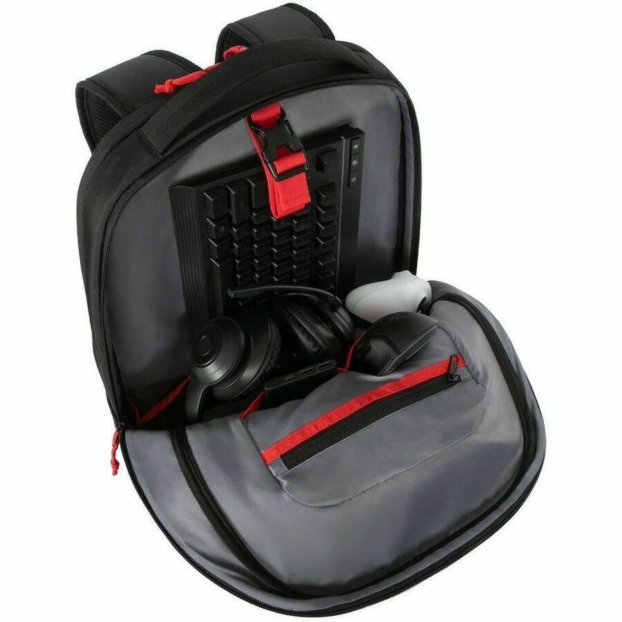 Targus Strike II TBB639GL Carrying Case (Backpack) for 17" to 18" Notebook - Black/Red TBB639GL