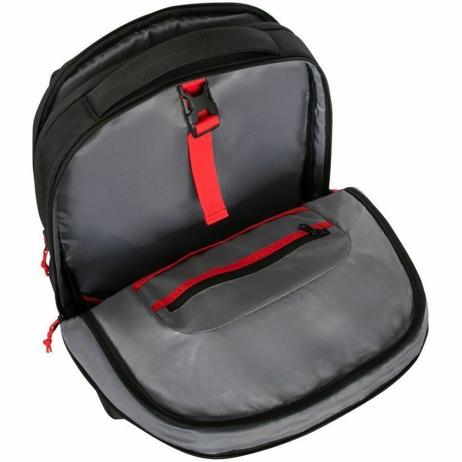 Targus Strike II TBB639GL Carrying Case (Backpack) for 17" to 18" Notebook - Black/Red TBB639GL